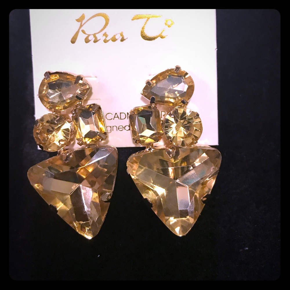 Gold Rhinestone Earrings